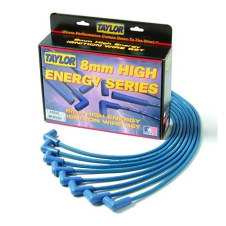 TAYLOR CABLE 64602 90 Degree 8 mm. Blue Spark Plug Wire Set TA320571